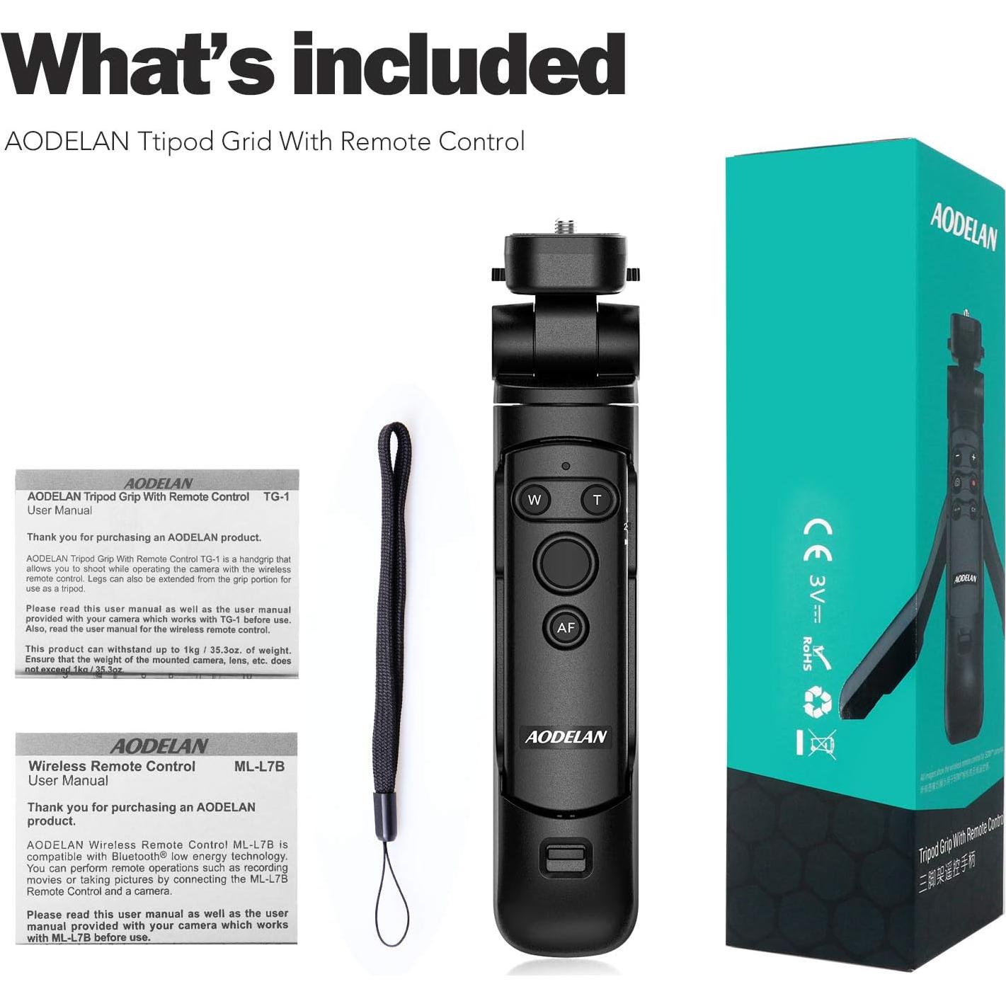 AODELAN Mini Trípode con Control Remoto Inalámbrico para Canon