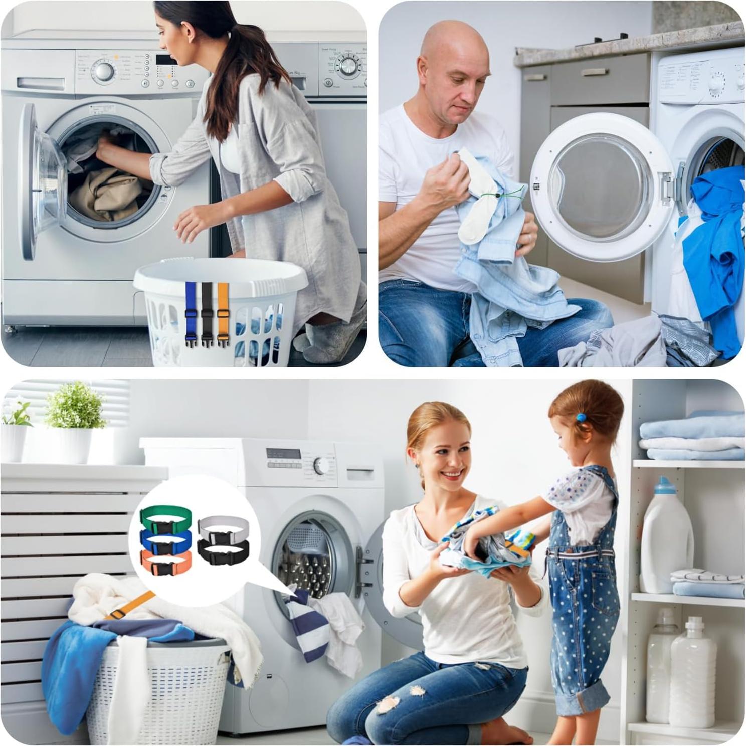 Juego de 50 Clips y Correas de Lavandería Awsxuoor - Nylon