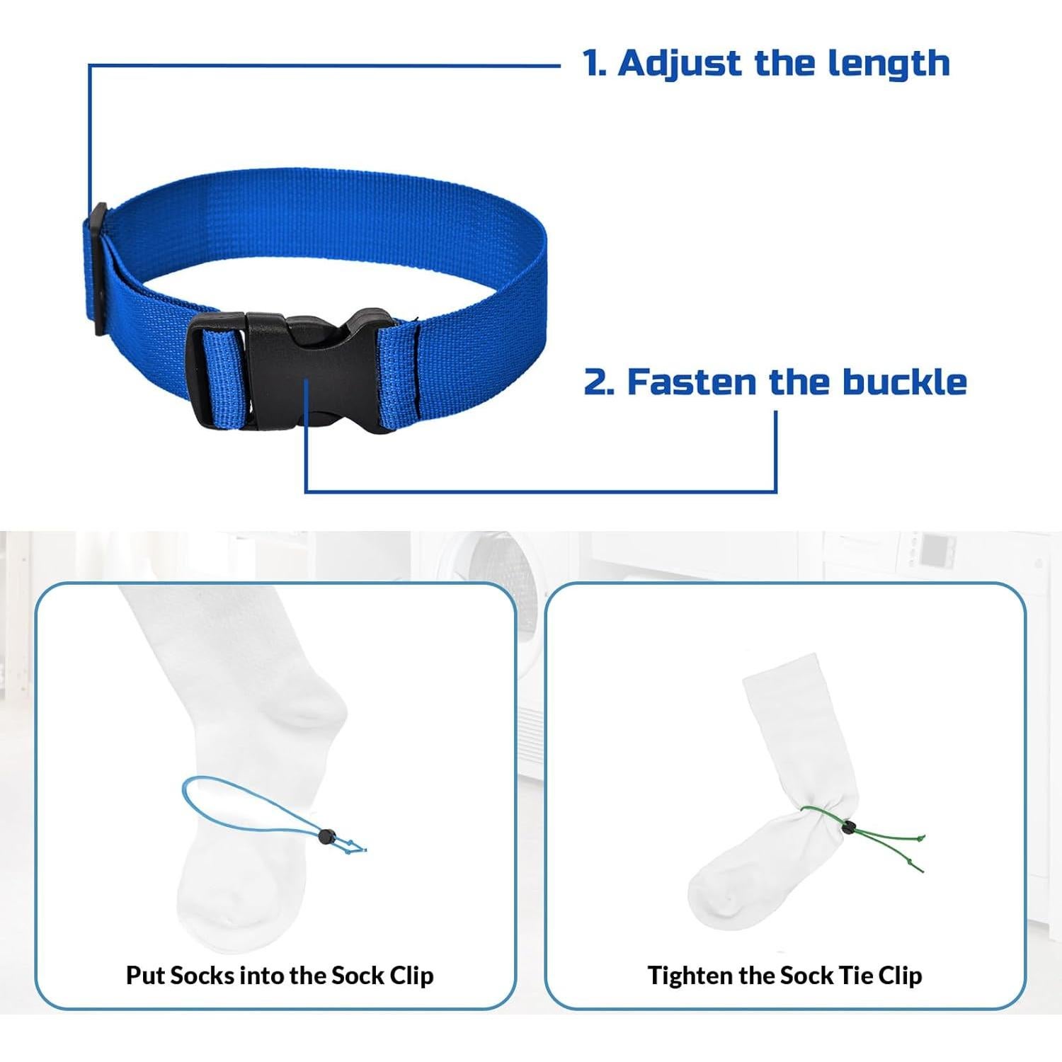 Juego de 50 Clips y Correas de Lavandería Awsxuoor - Nylon