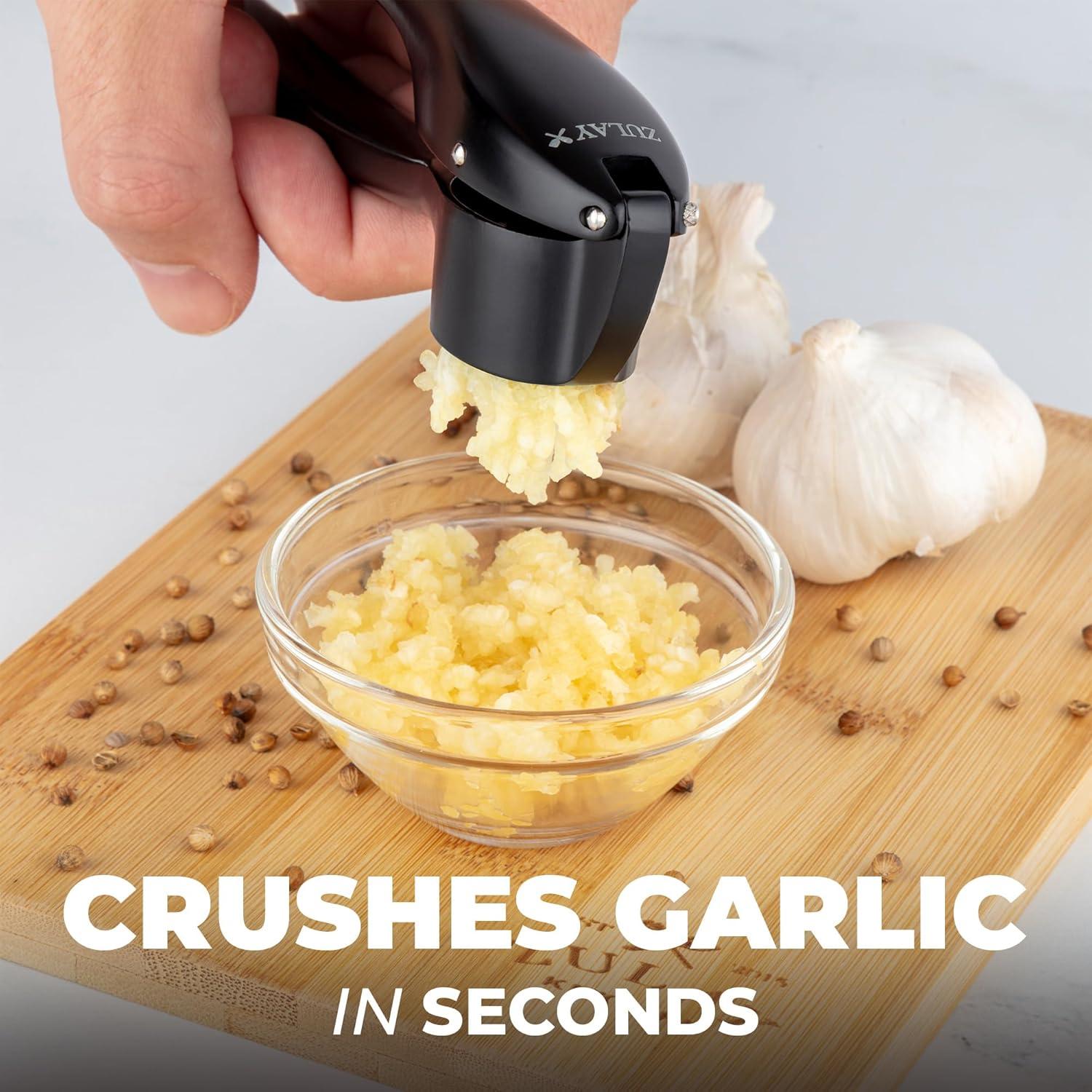 Prensa de Ajo Zulay Kitchen Mediana - Acero Inoxidable, Apto Lavavajillas