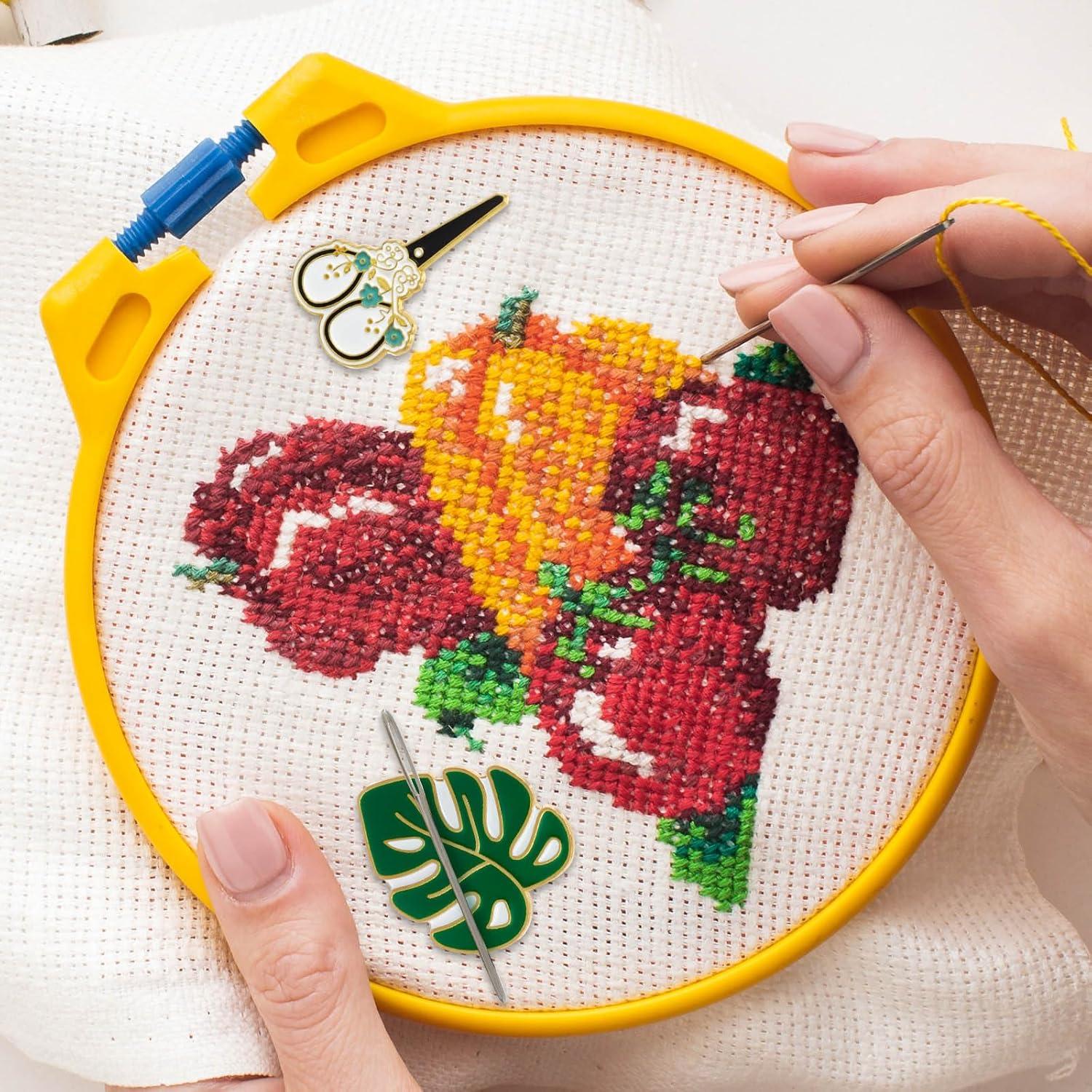 TXIN 4 Guardapins de Aguja Magnéticos Hoja de Palma 10.7x11.4cm