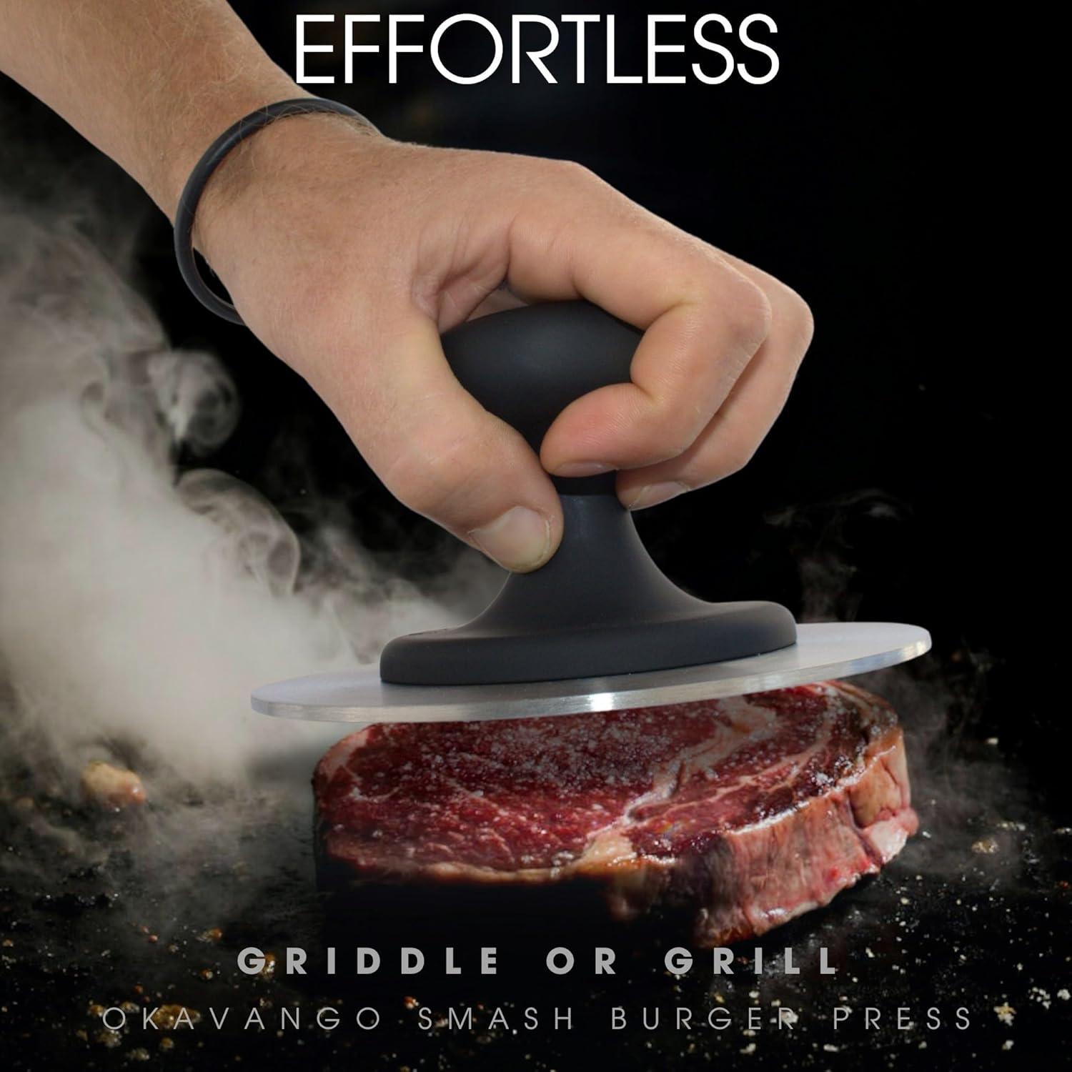 Prensa de Hamburguesas Okavango de Acero Inoxidable 14 cm