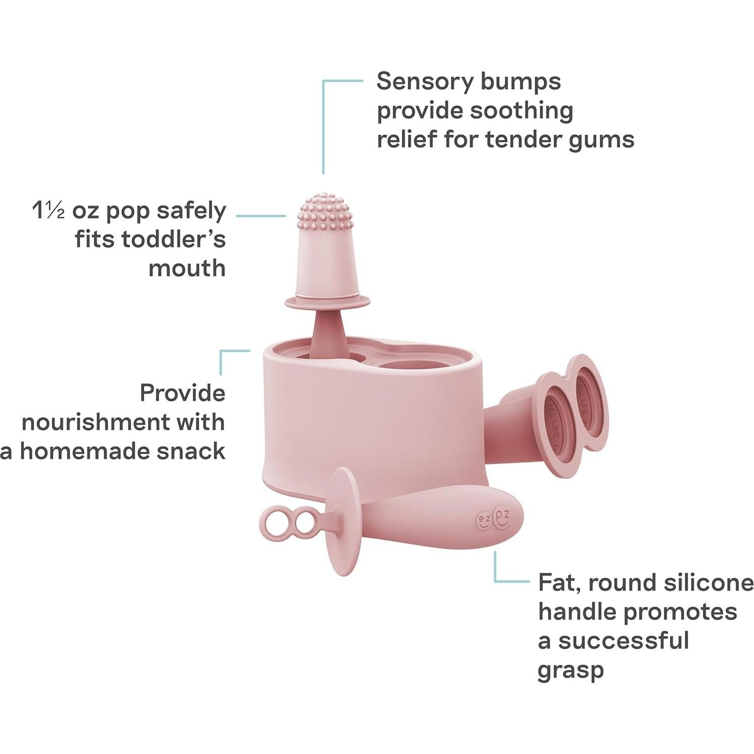 Moldes para Paletas ezpz Happy Pops Sonrosado 24+ Meses
