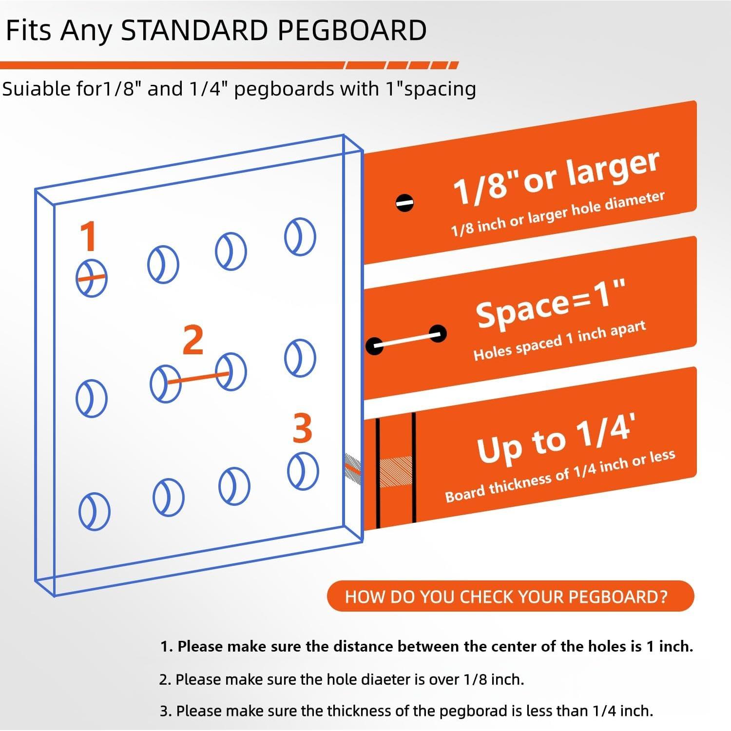 Kit Organizador de Ganchos Calax 338 Piezas para Tablero de Clavos