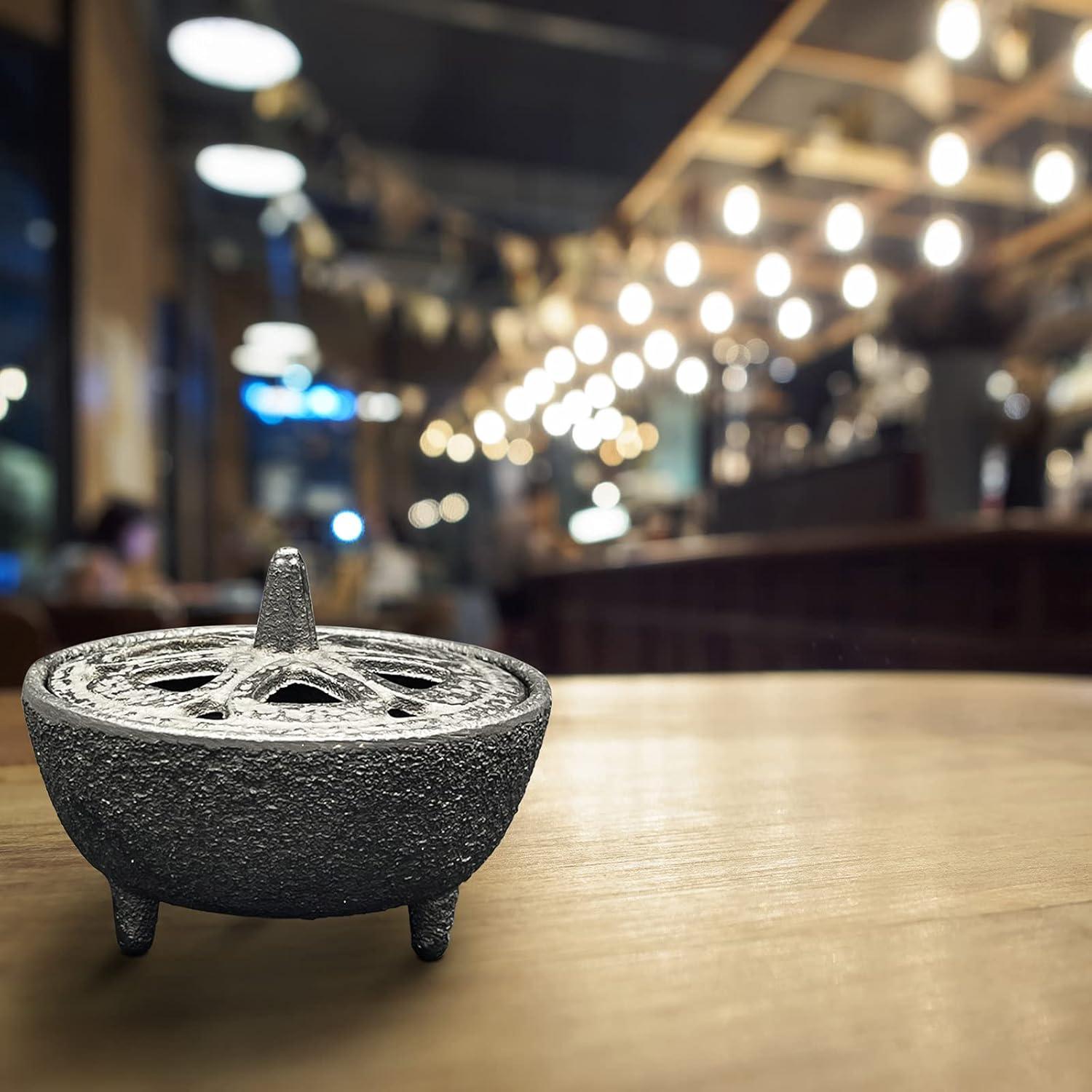 Horno de Incienso MENDUNER de Hierro Fundido con Soporte