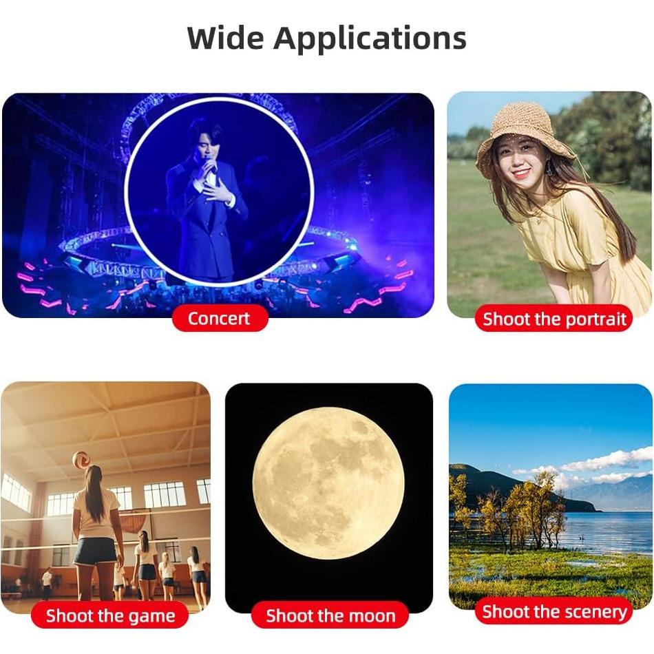 Kit Lente Telefoto Andoer 36X para Smartphone con Trípode