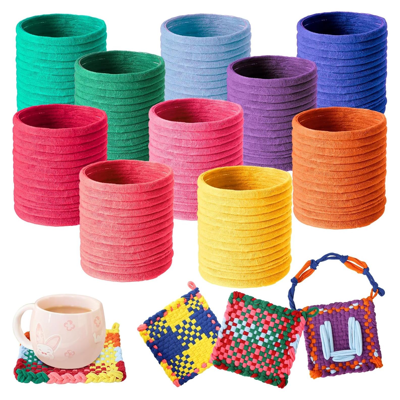 Bucles de Telar Huoszpk 1000 PCS 10 Colores 7" (17.78 cm) Nylon