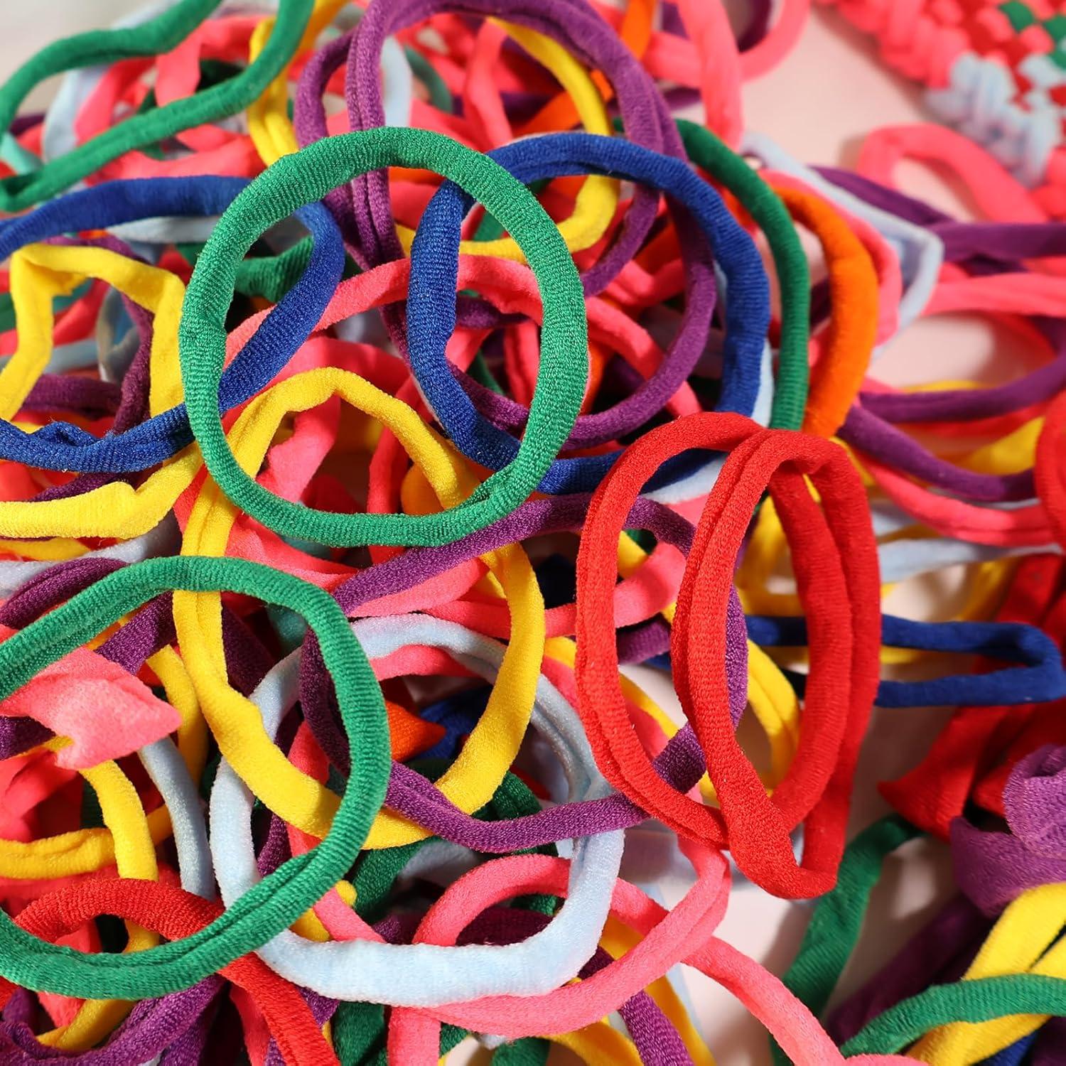 Bucles de Telar Huoszpk 1000 PCS 10 Colores 7" (17.78 cm) Nylon