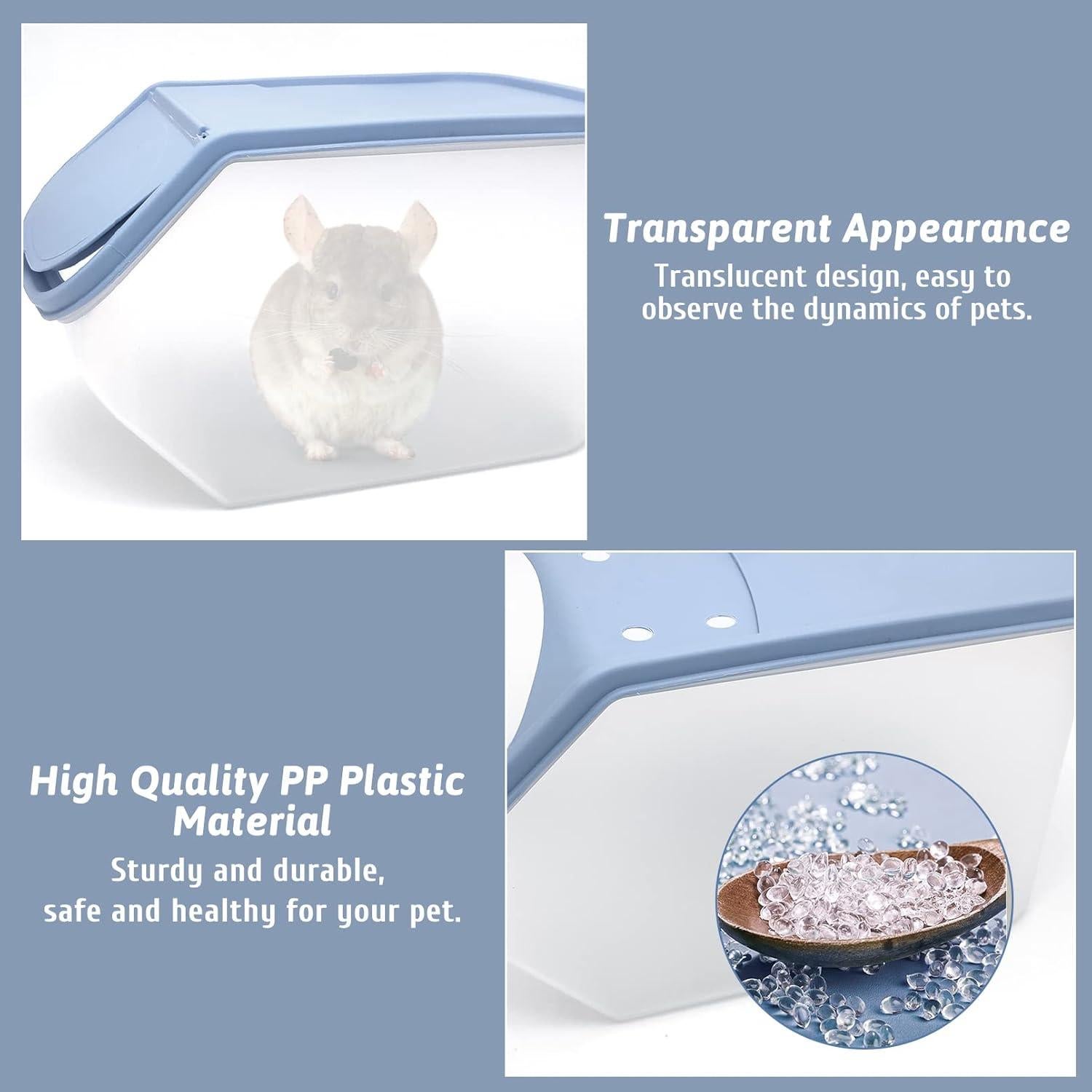 Contenedor de Baño de Arena BNOSDM para Hámster y Chinchilla
