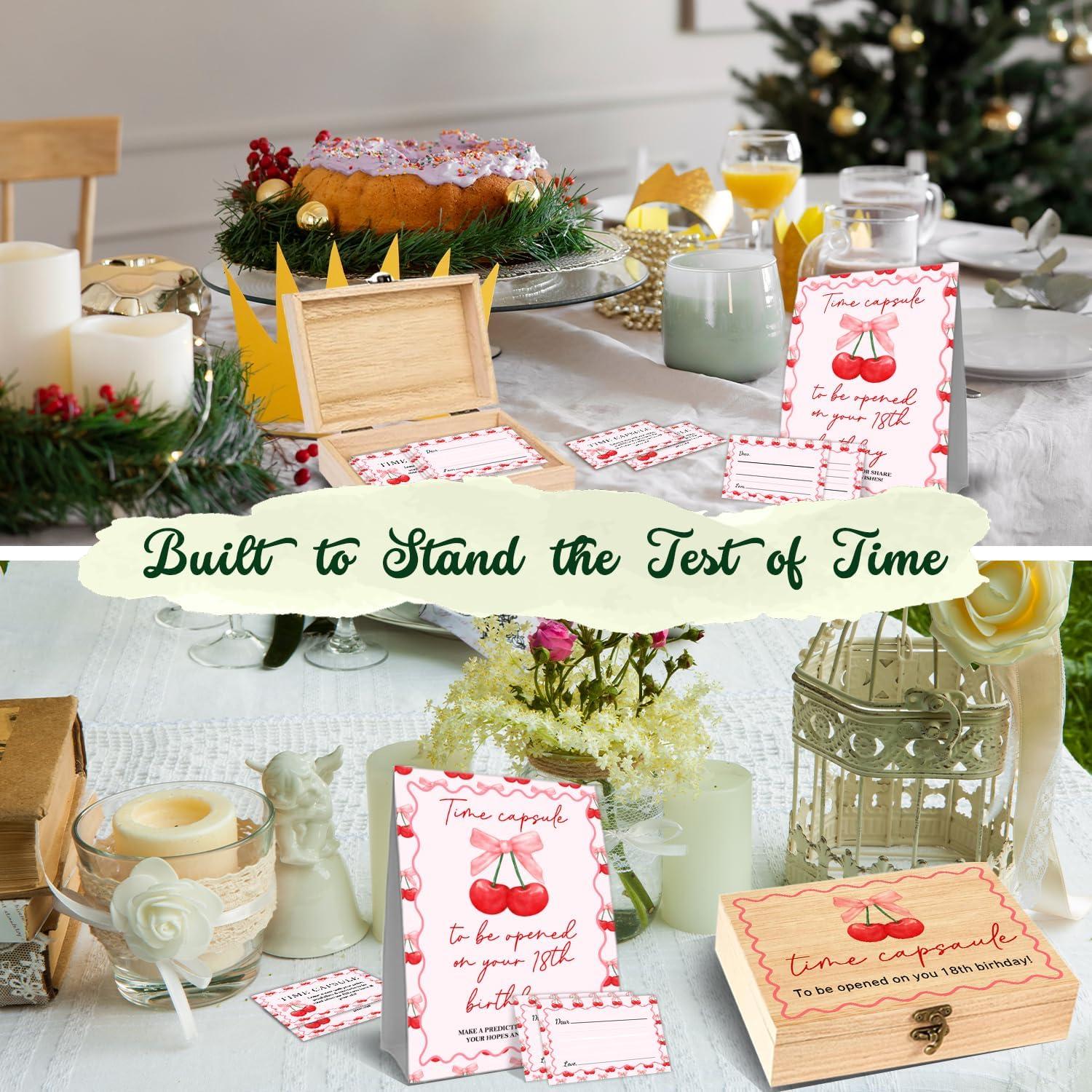 Caja de Cápsula del Tiempo DEANHOT Cereza 21.1x16x5.1cm