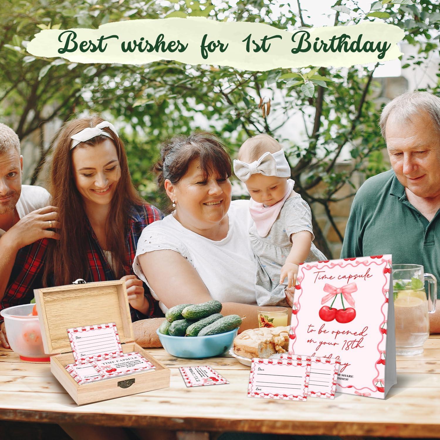 Caja de Cápsula del Tiempo DEANHOT Cereza 21.1x16x5.1cm