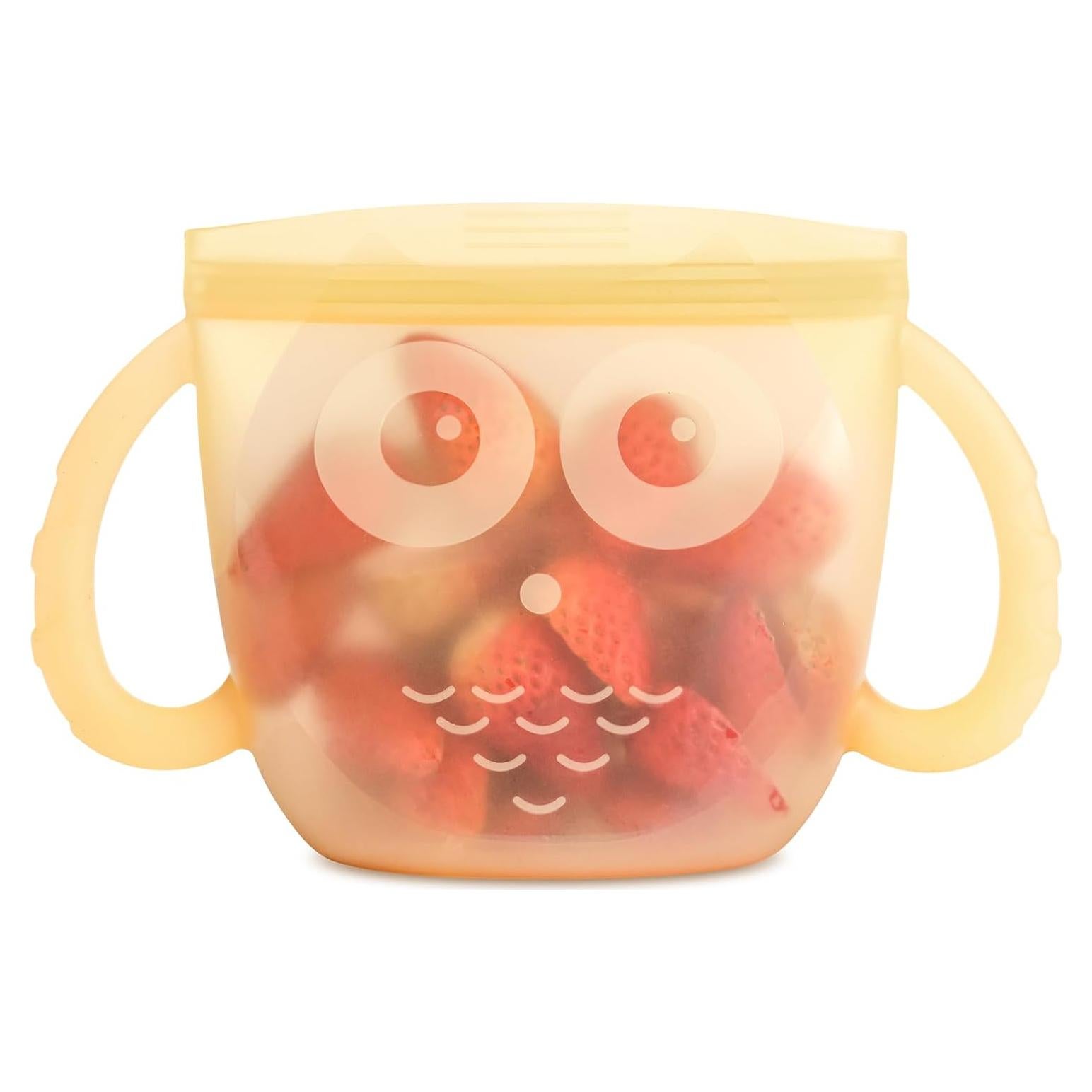 Contenedor de Snacks para Bebés Haakaa UTE109-B Silicona Plátano