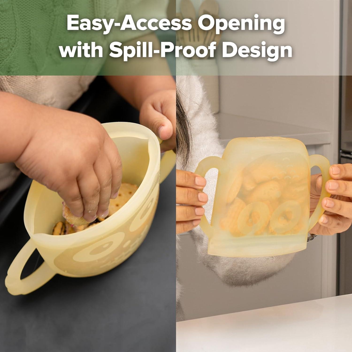 Contenedor de Snacks para Bebés Haakaa UTE109-B Silicona Plátano