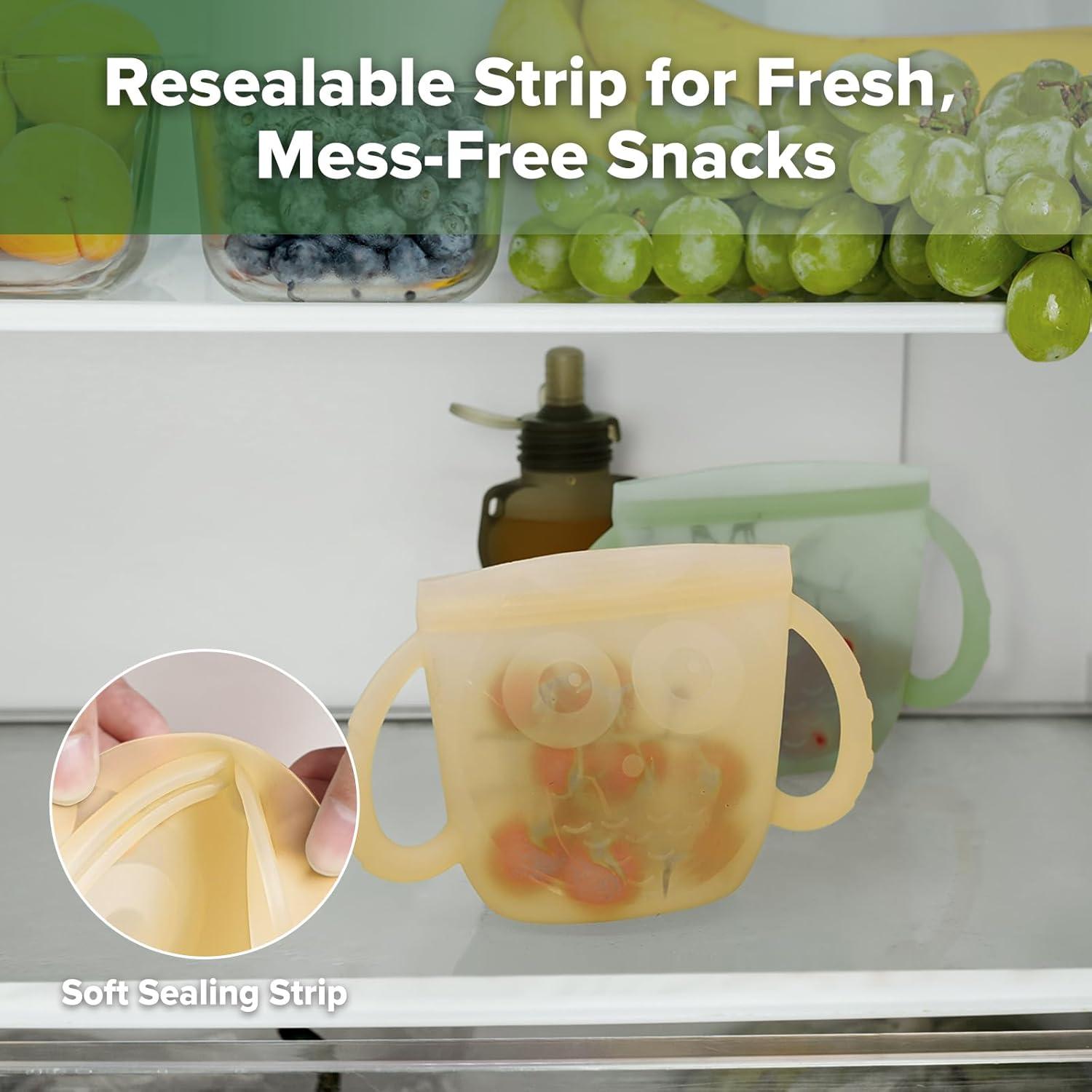 Contenedor de Snacks para Bebés Haakaa UTE109-B Silicona Plátano