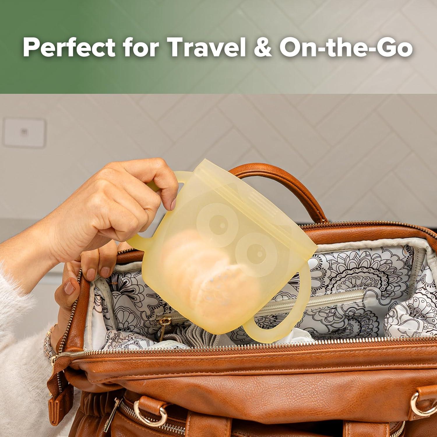 Contenedor de Snacks para Bebés Haakaa UTE109-B Silicona Plátano