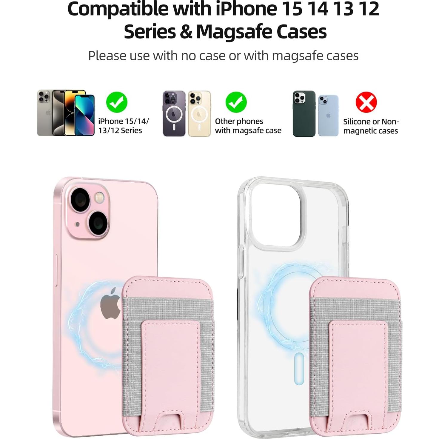 Cartera Magnética MagSafe ExtreLife Rosa Bebé para iPhone