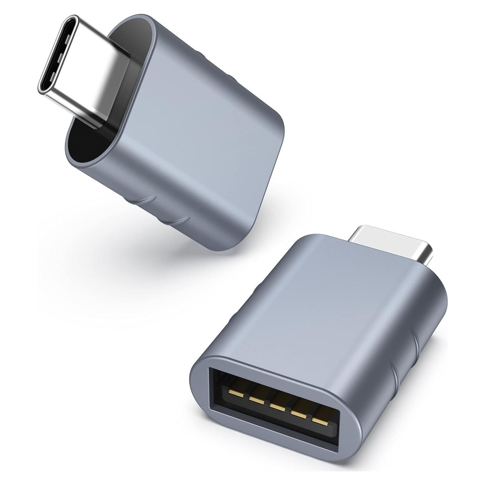 Adaptador USB C Macho a USB 3 Hembra Syntech Azul - Paquete de 2