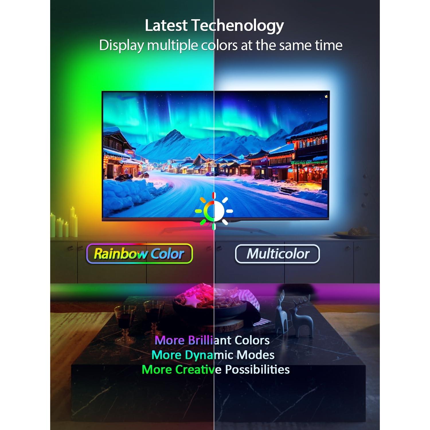 Tira LED RGB MATICOD 3m para TV 32-43" con APP Bluetooth