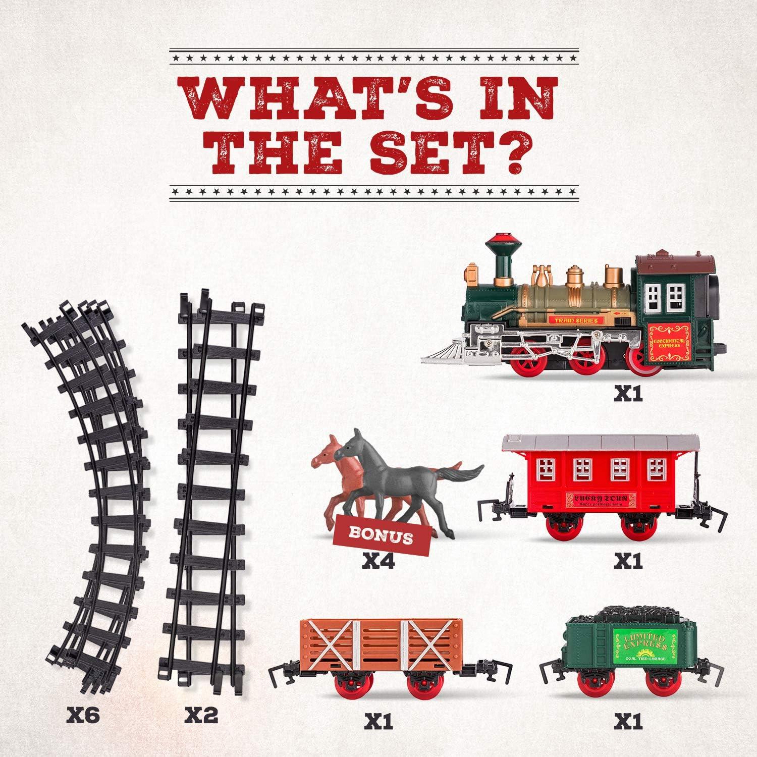 Juego de Tren Eléctrico Atlasonix 1901 con Luces y Sonidos