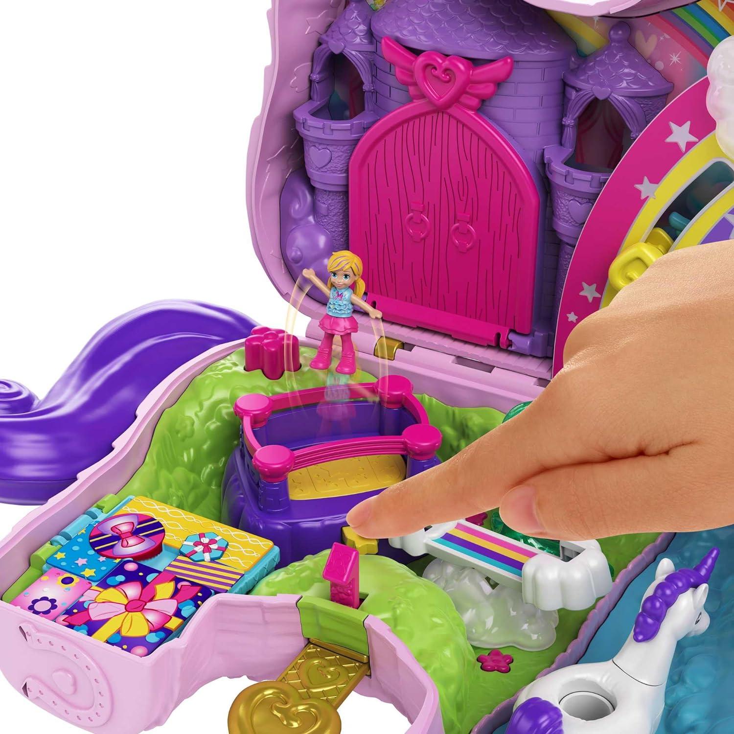 Polly Pocket Fiesta de Unicornio GVL88 - Juguete Sorpresa 25 Accesorios