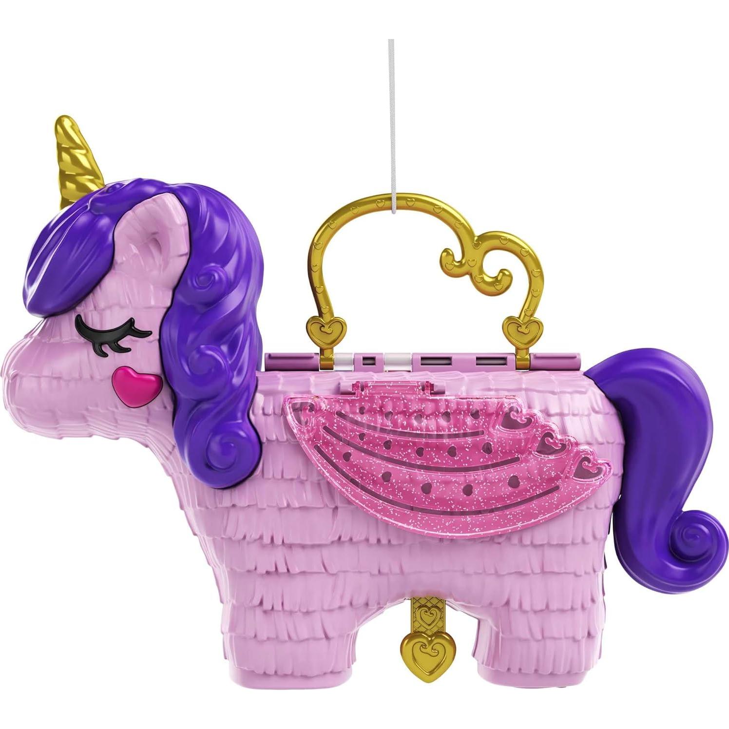 Polly Pocket Fiesta de Unicornio GVL88 - Juguete Sorpresa 25 Accesorios