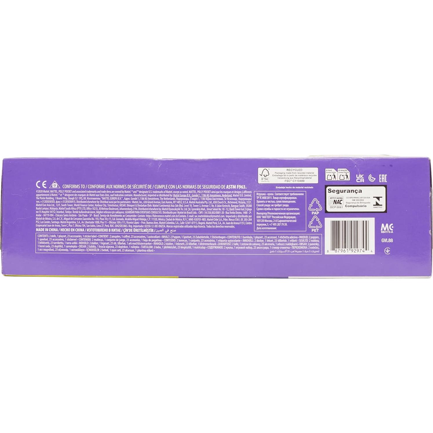 Polly Pocket Fiesta de Unicornio GVL88 - Juguete Sorpresa 25 Accesorios