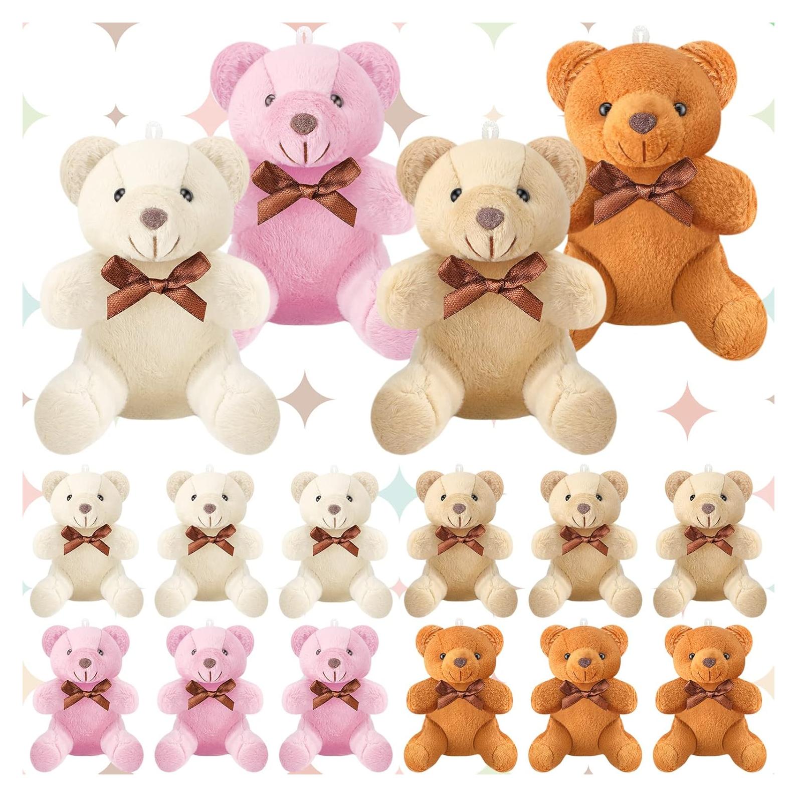 Skylety 16 Ositos de Peluche Mini 10 cm para Fiesta y Regalo