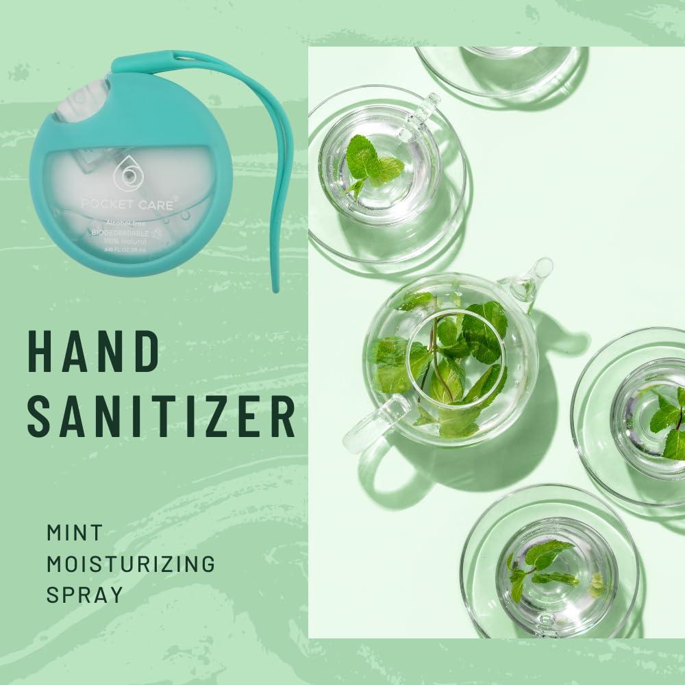 Spray Desinfectante de Manos Orgánico Cuidado de Bolsillo Menta 25 ml