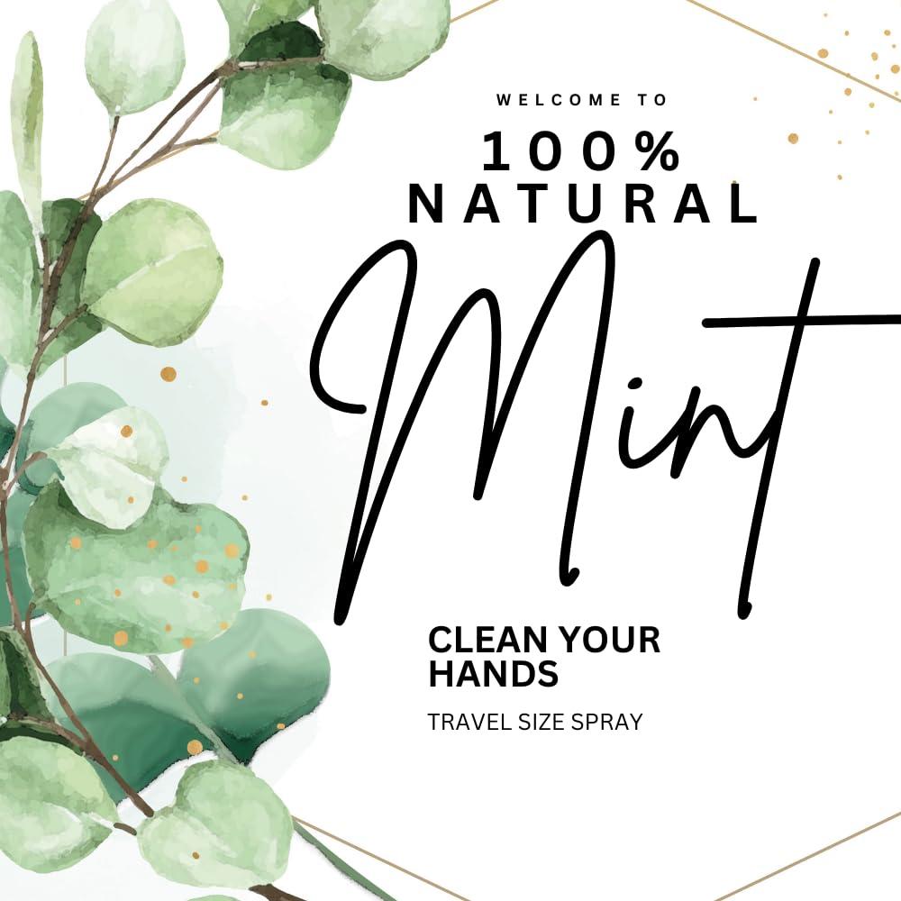 Spray Desinfectante de Manos Orgánico Cuidado de Bolsillo Menta 25 ml