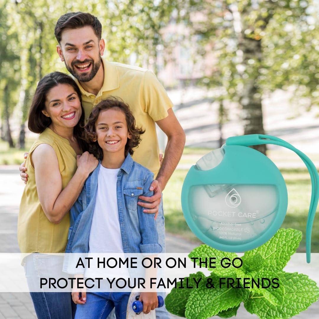 Spray Desinfectante de Manos Orgánico Cuidado de Bolsillo Menta 25 ml