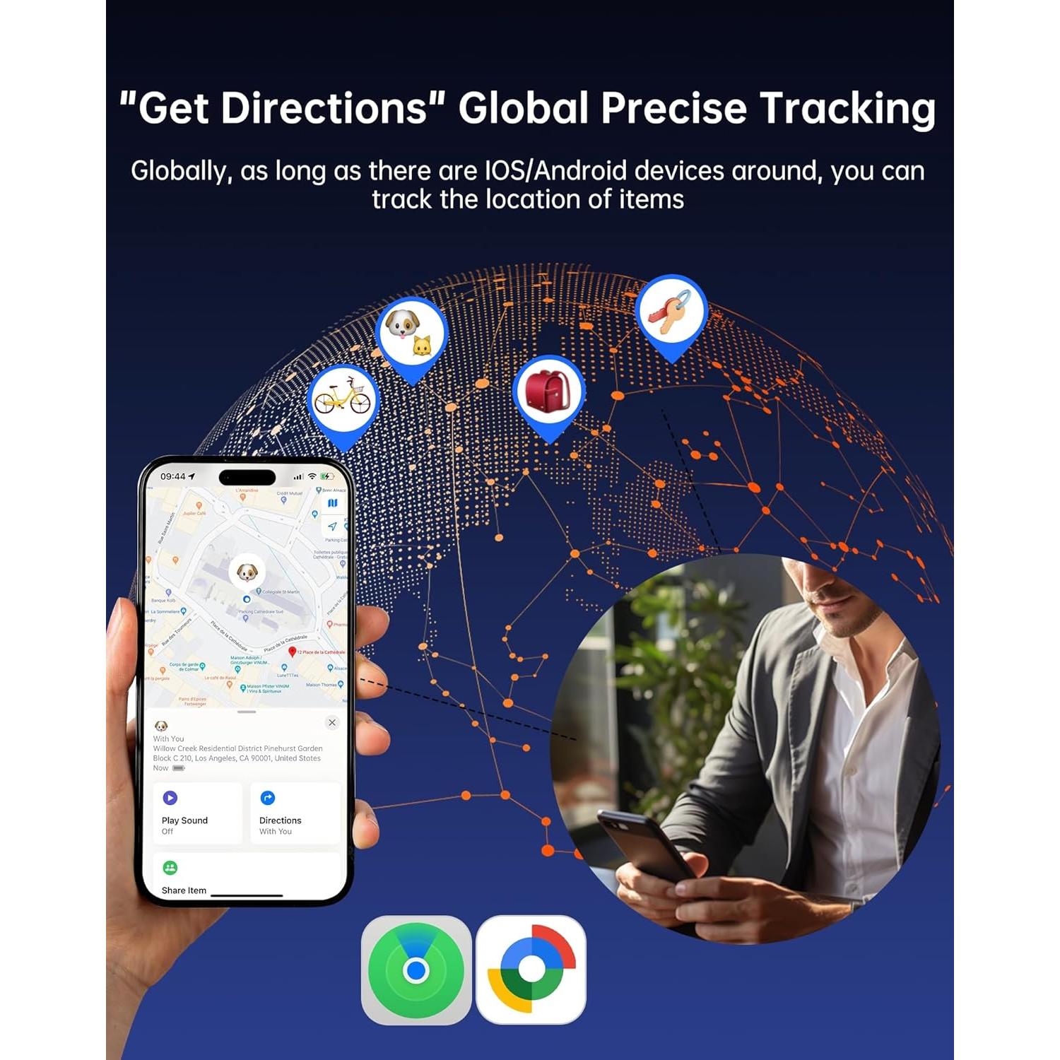 Rastreador Bluetooth Gudluky para llaves y mascotas - iOS/Android