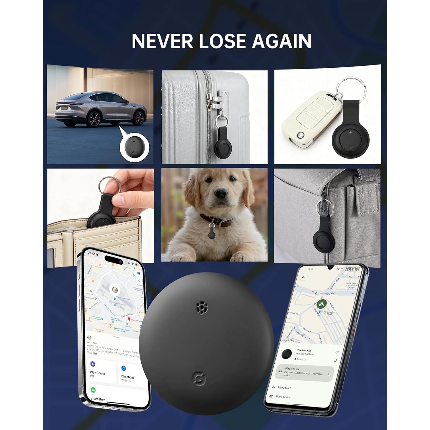 Rastreador Bluetooth Gudluky para llaves y mascotas - iOS/Android