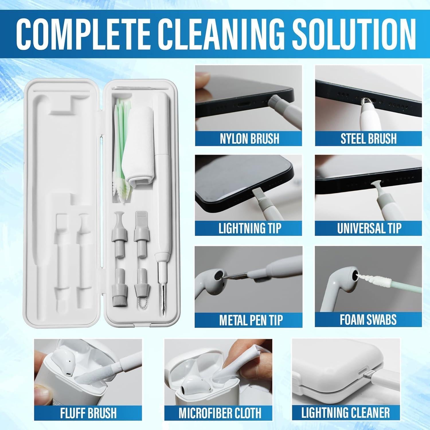 Kit de limpieza 11 en 1 PortPlugs para dispositivos móviles