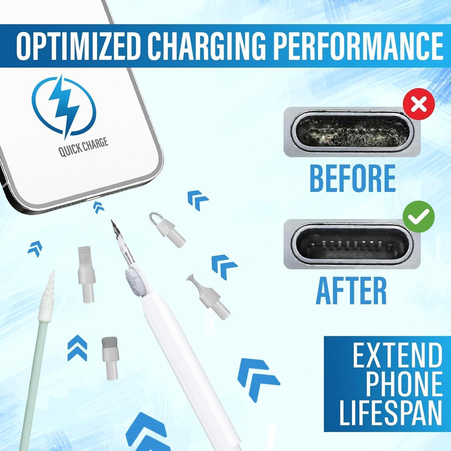 Kit de limpieza 11 en 1 PortPlugs para dispositivos móviles