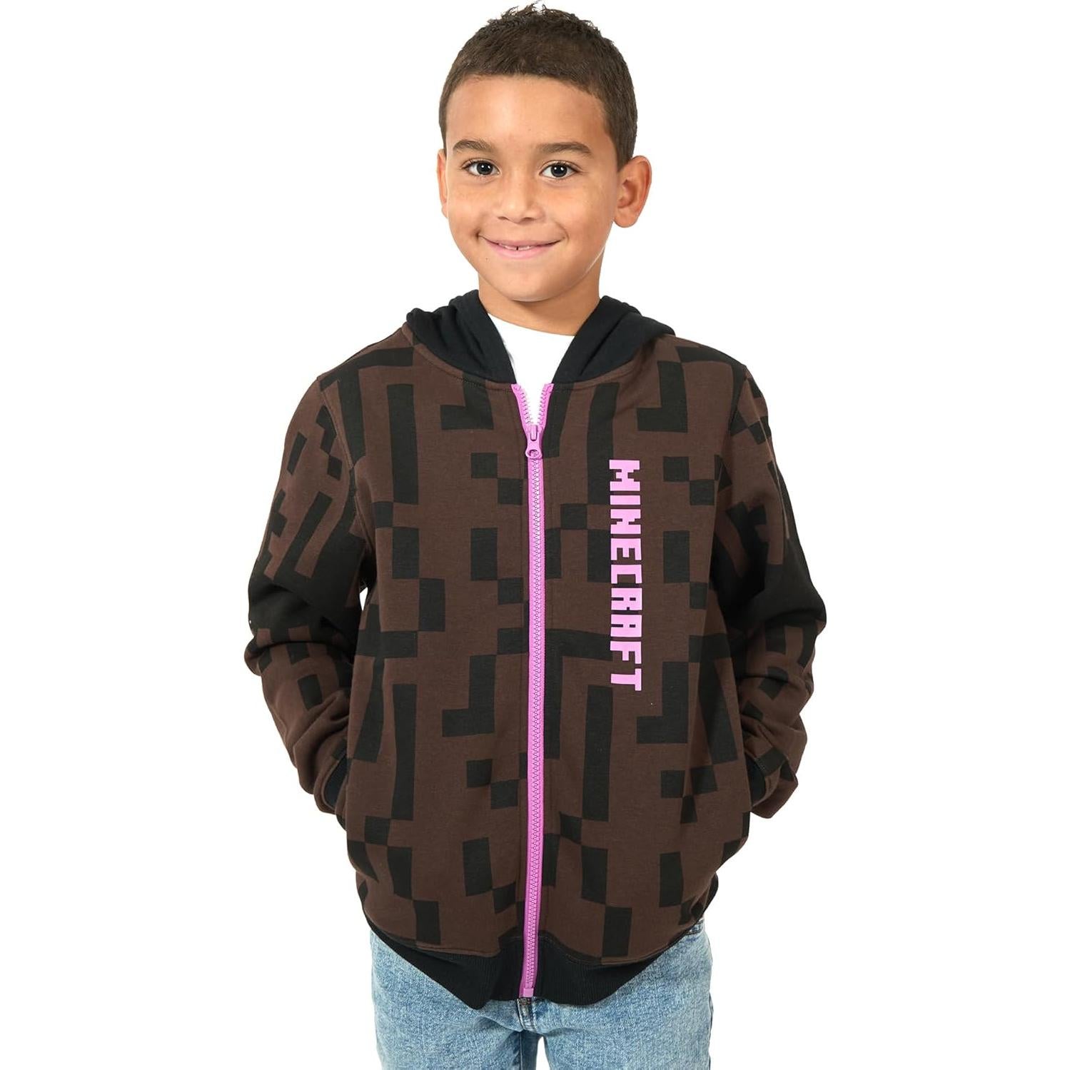 Sudadera con Capucha Minecraft Enderman Niños 10 Marrón