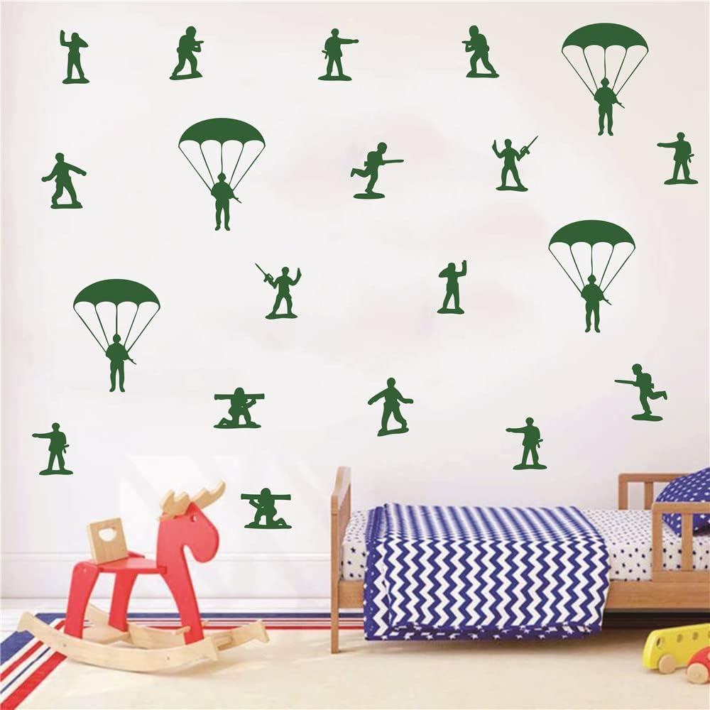 Adhesivos de Pared para Niños UILMNIY 20 Piezas Verde Militar