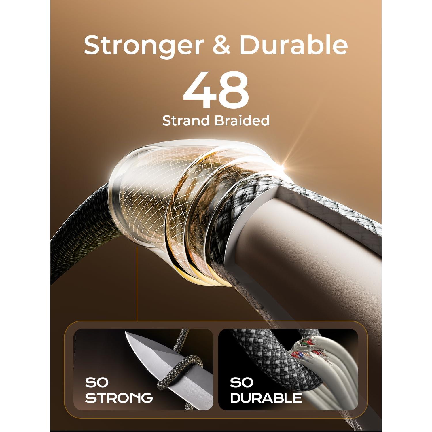 Cable USB C a USB C 60W LISEN 2-Pack 0.5m Carga Rápida Negro