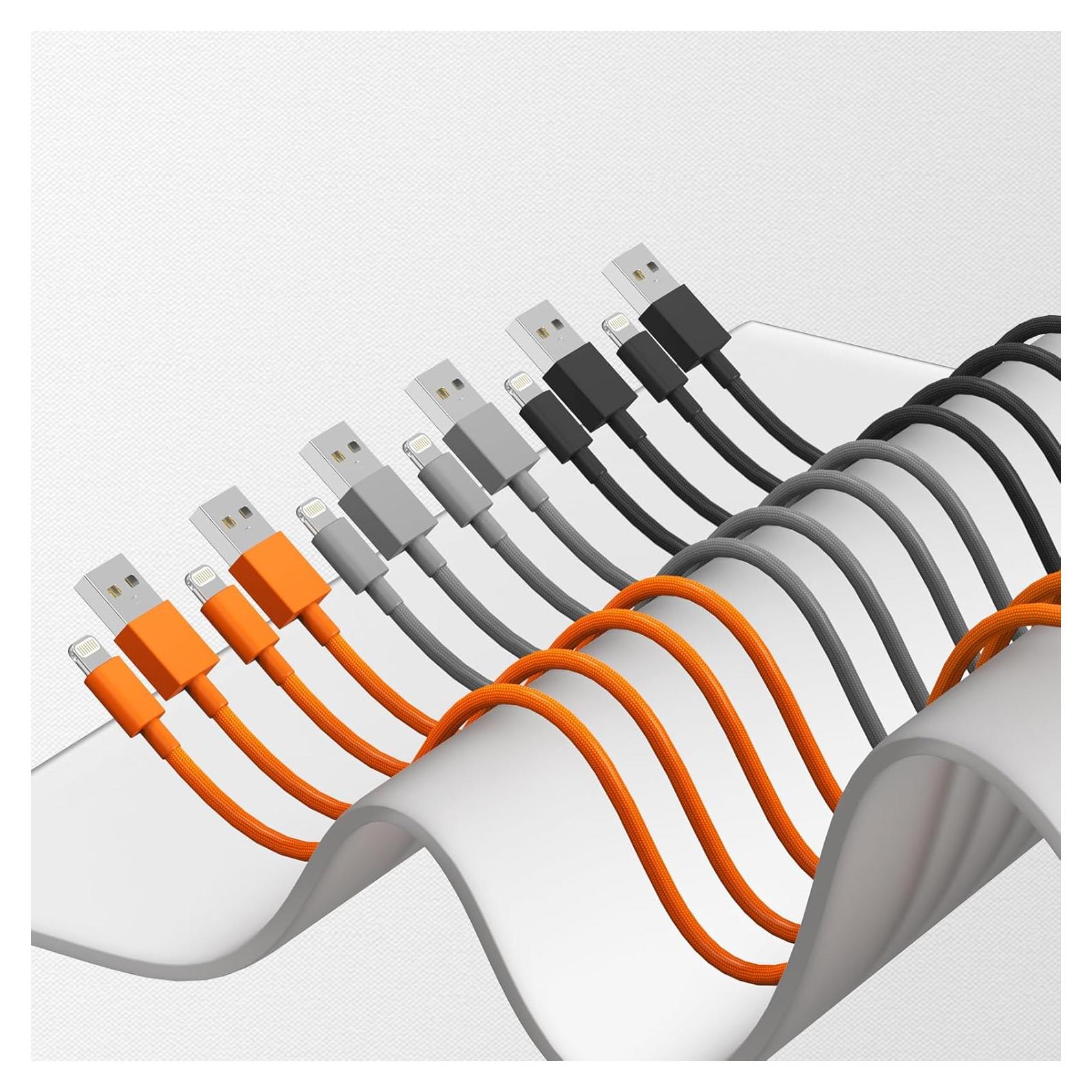 Cable Lightning 6-Pack QIRUOZ MFi Carga Rápida 0.91-3.05 m