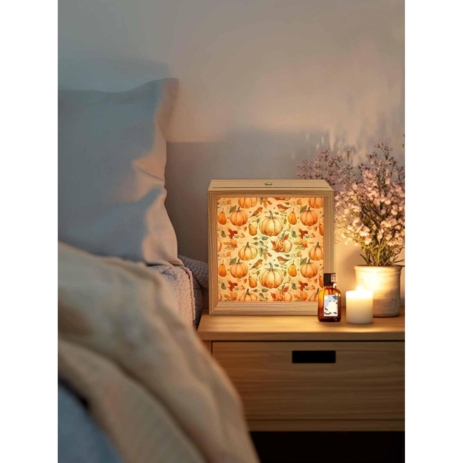 Caja de Luz Nocturna LED Ficuaiuo 11.4x11.4cm Decorativa