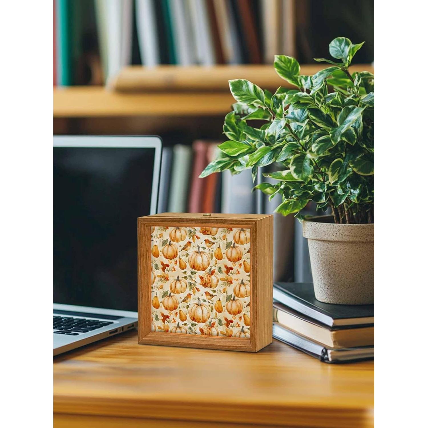 Caja de Luz Nocturna LED Ficuaiuo 11.4x11.4cm Decorativa