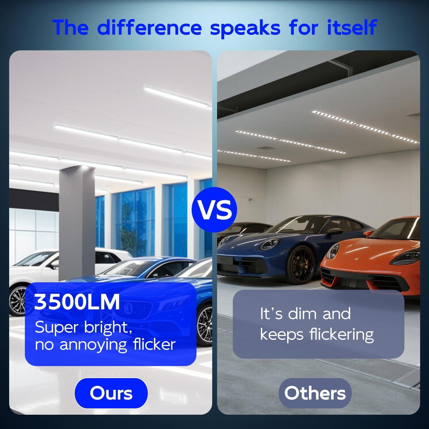 Luz de Taller LED Hykolity 30W 2FT 3500lm 6500K Enlazable