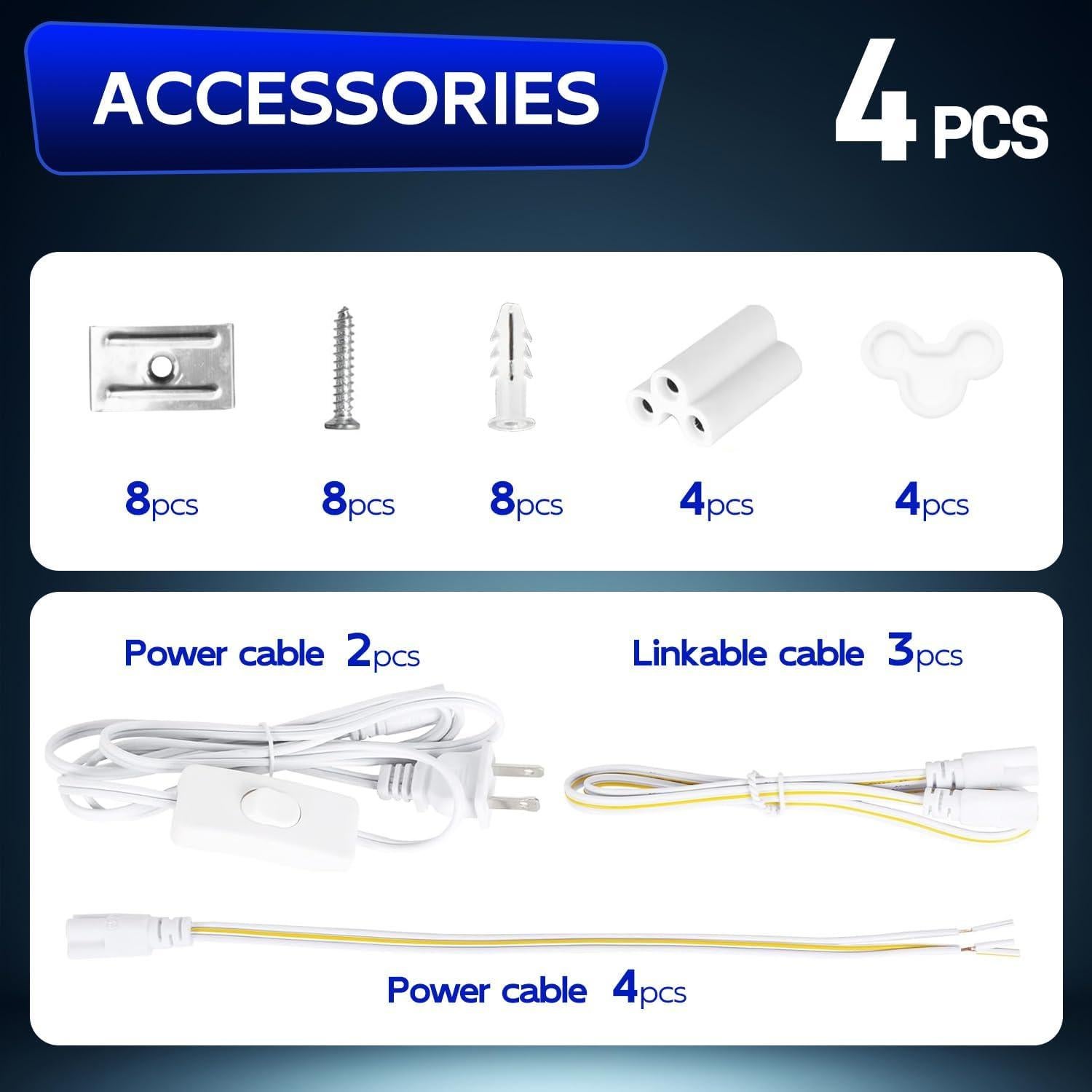 Luz de Taller LED Hykolity 30W 2FT 3500lm 6500K Enlazable
