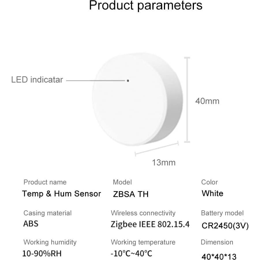 Sensor de Temperatura y Humedad QIACHIP ZigBee para Hogar
