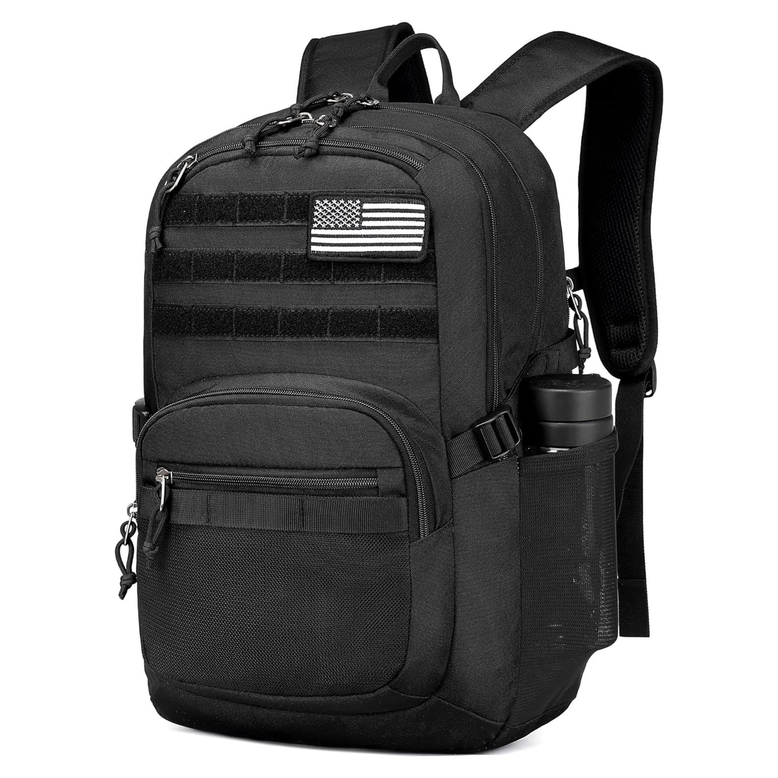 Mochila Táctica Militar Wotony 25L Negra con Sistema Molle