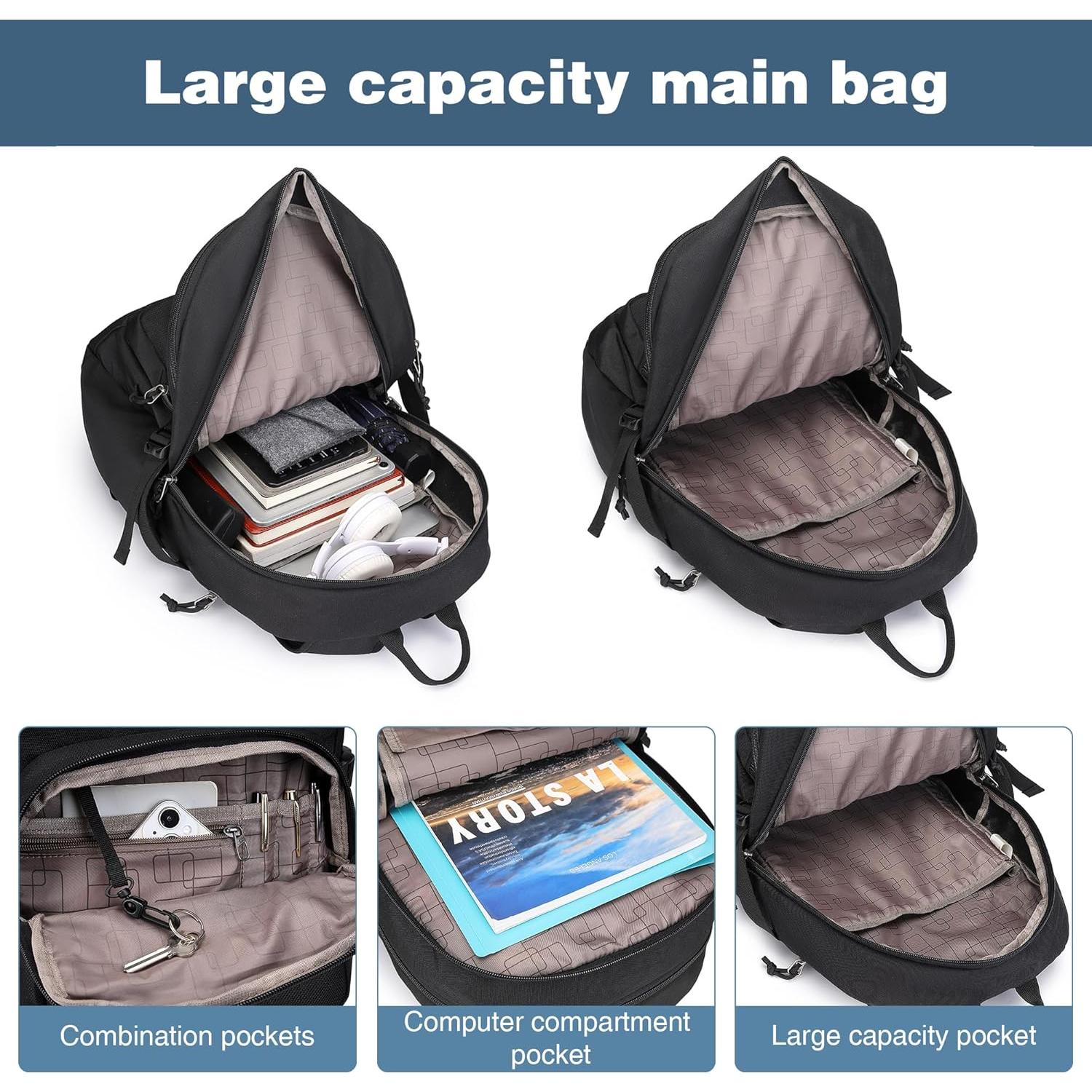 Mochila Táctica Militar Wotony 25L Negra con Sistema Molle