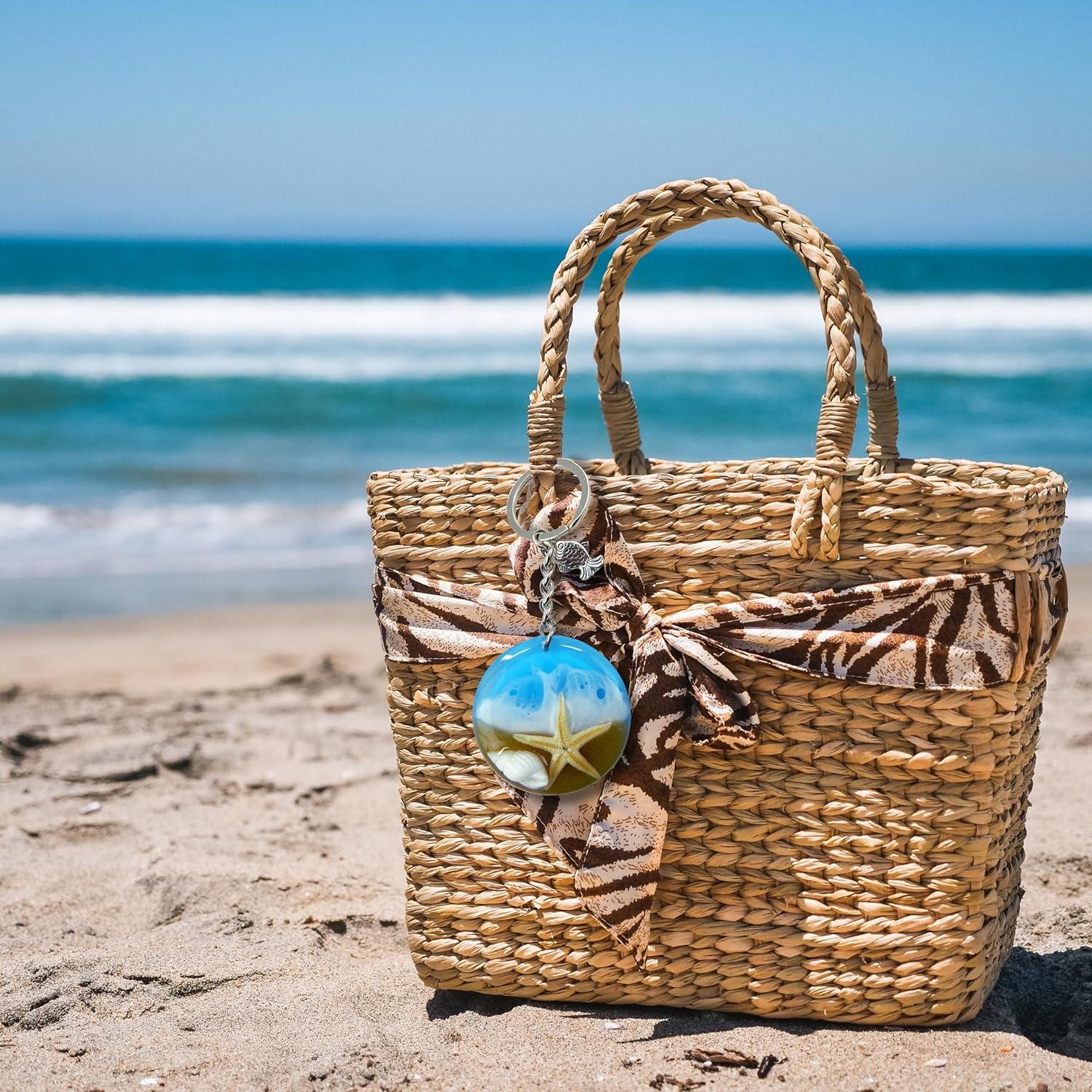 Llave de playa de resina con estrella de mar BAQDOVAVN