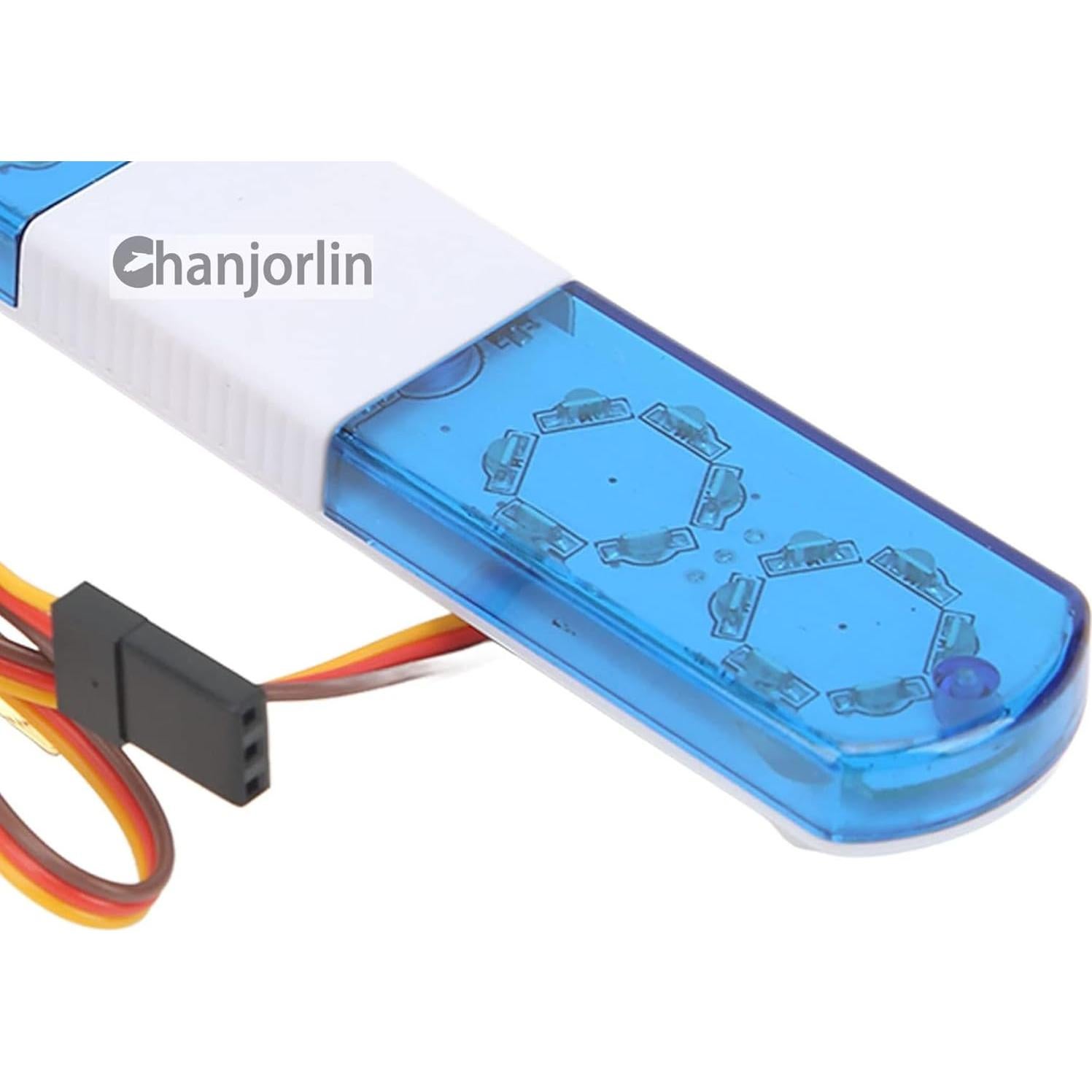 Luces LED de Policía RC 1/10 Chanjorlin 115mm 9 Modos Intermitentes