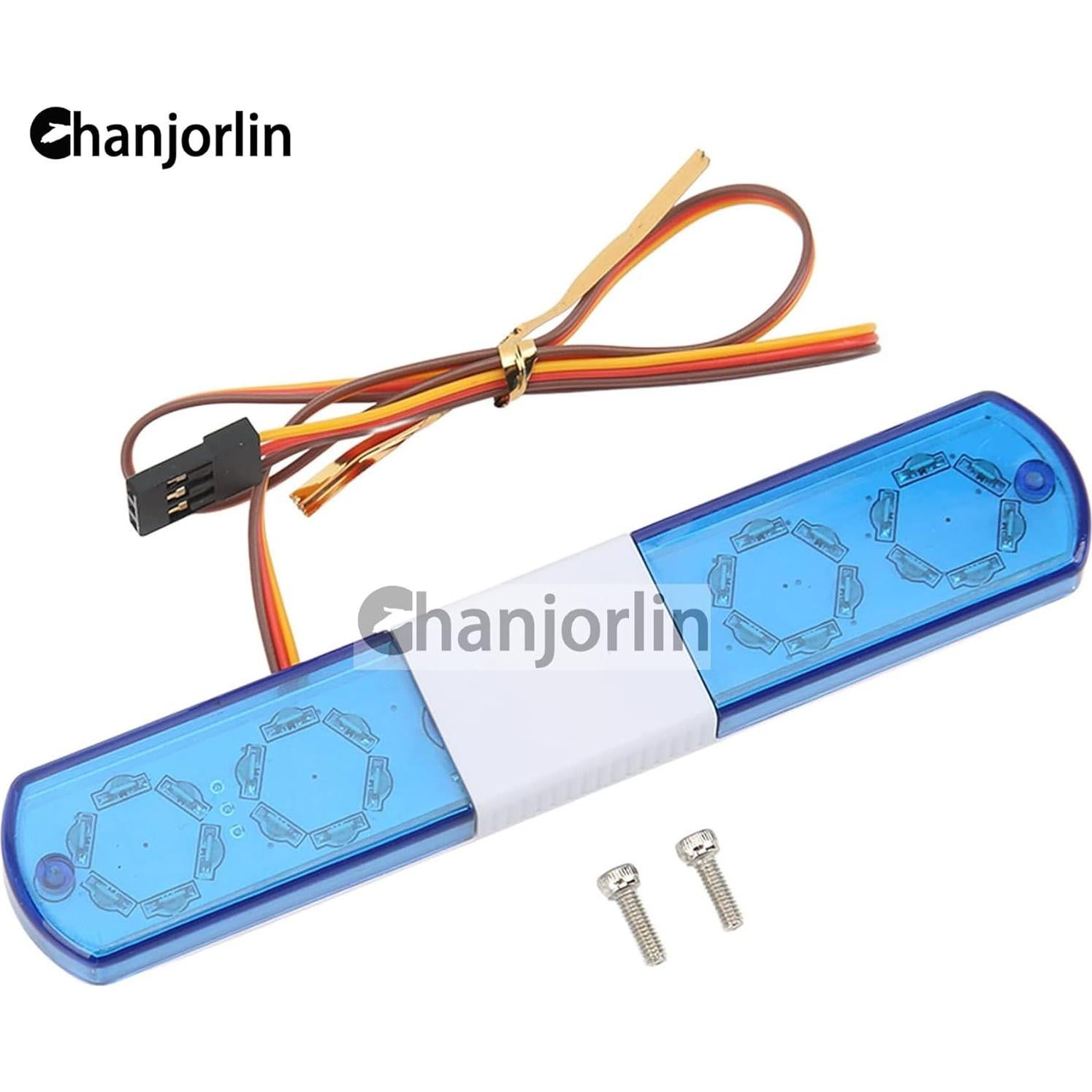 Luces LED de Policía RC 1/10 Chanjorlin 115mm 9 Modos Intermitentes