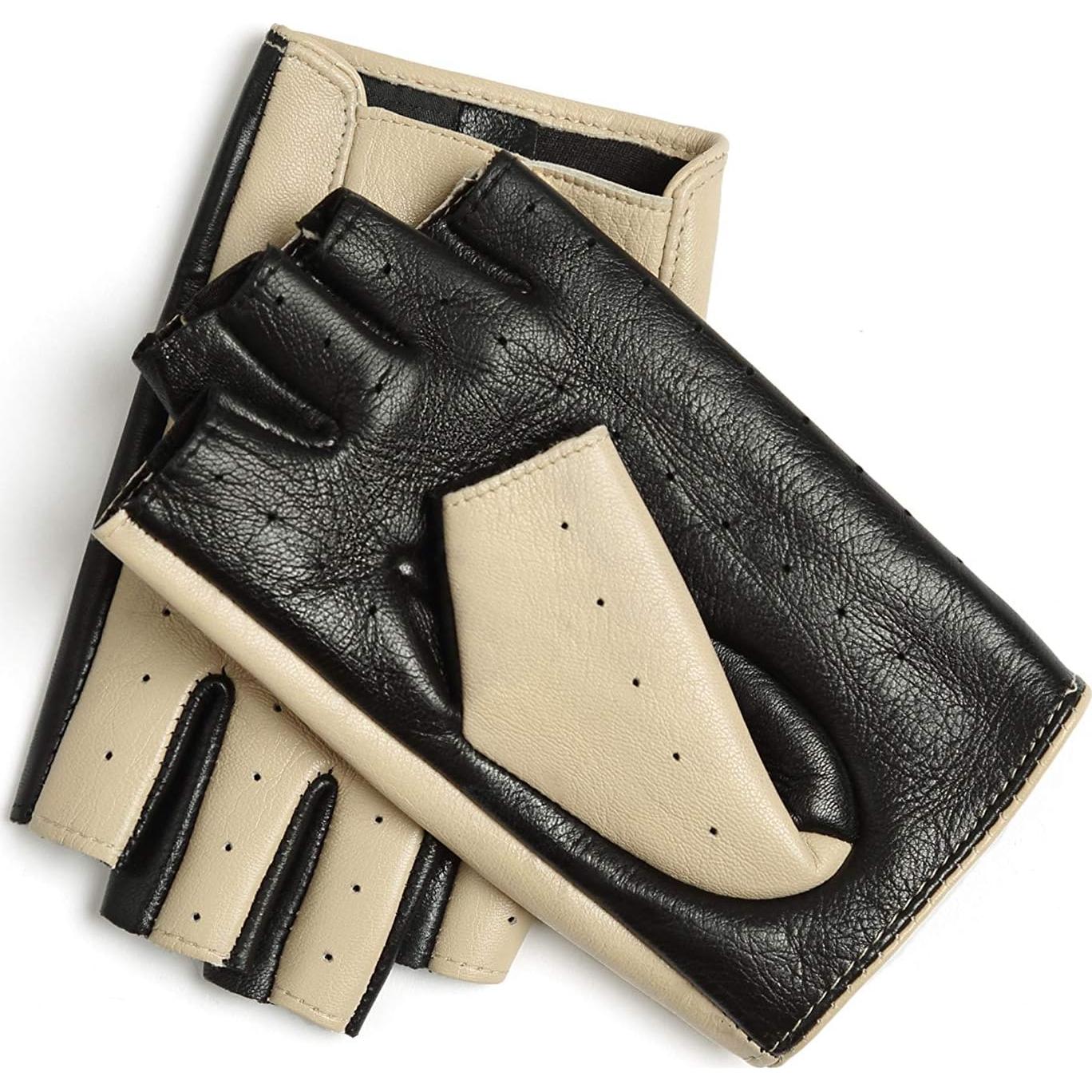 Guantes de Cuero Sin Dedos YISEVEN para Mujer - Talla 7.0 M