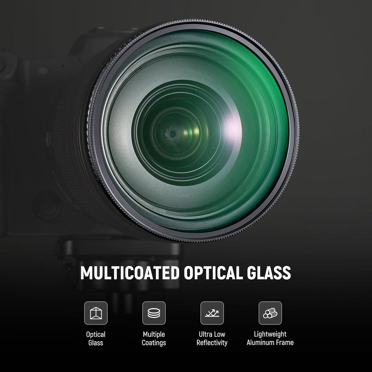 Filtro CPL NEEWER 58mm + Difusor 1/4, Aluminio Delgado